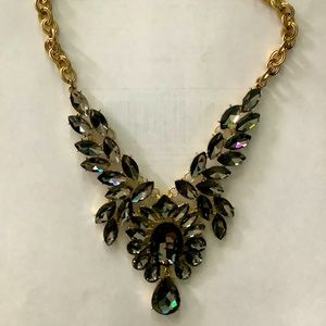 Smokey Topaz Bib Necklace.